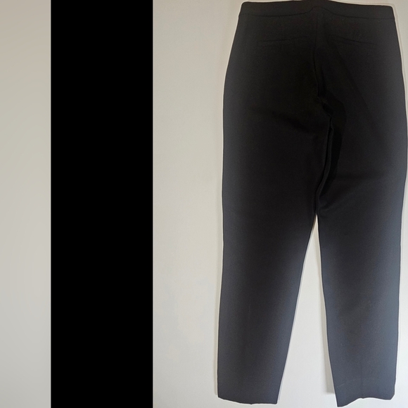 J.Crew Dress Pants Womens Size 4 Black Martie Mid Rise Straight Leg Goth Style - Picture 9 of 9